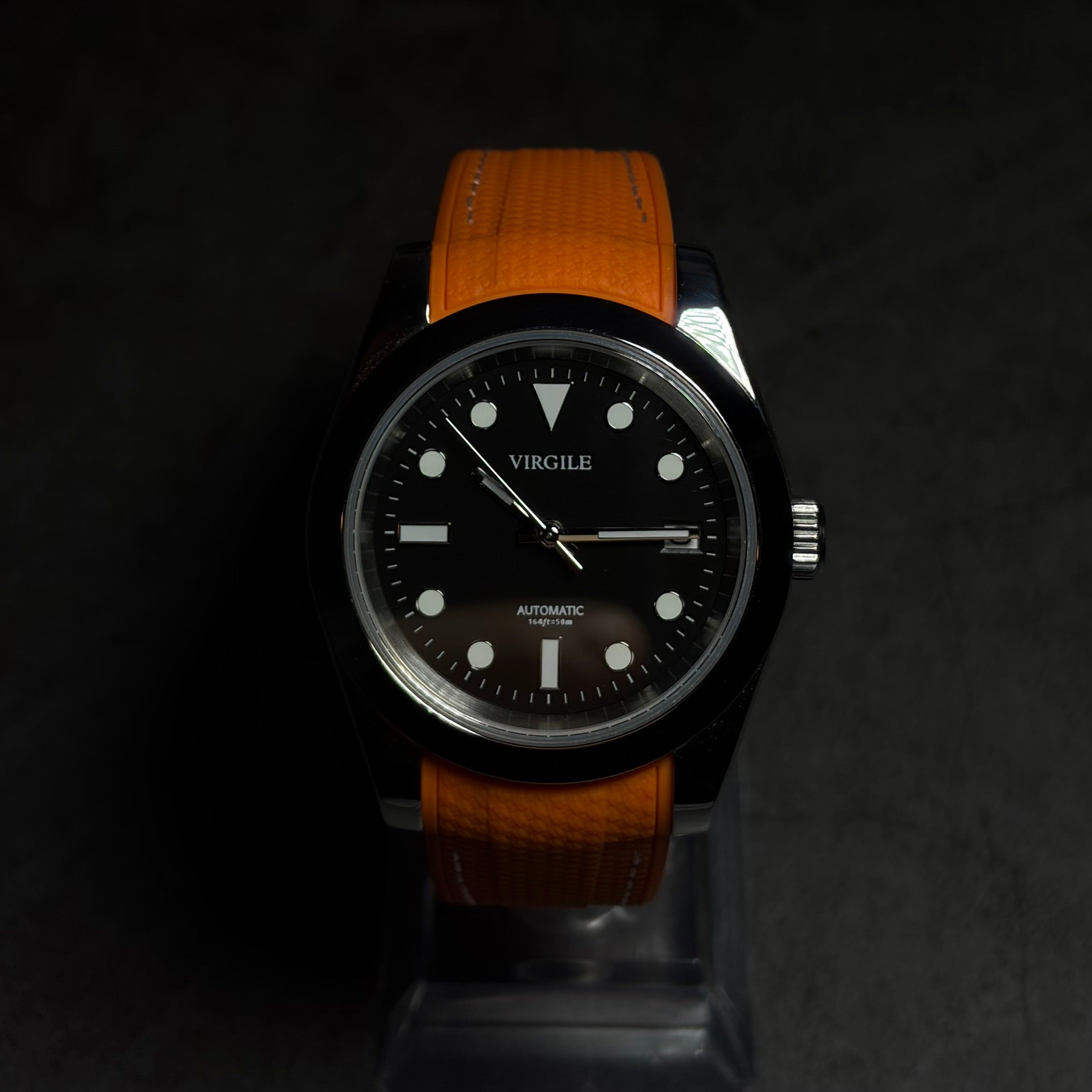 montre bracelet couture orange