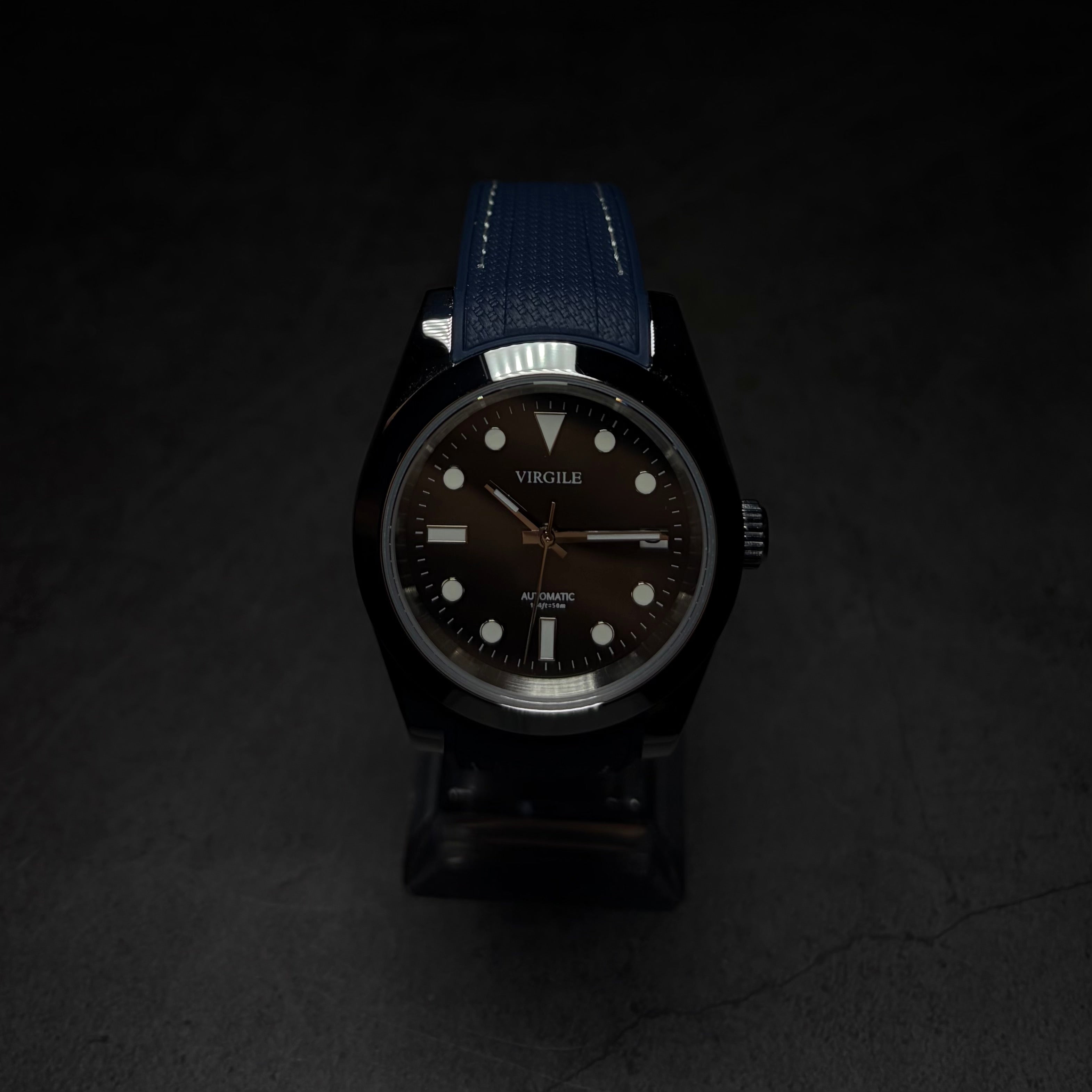 montre bracelet couture bleu